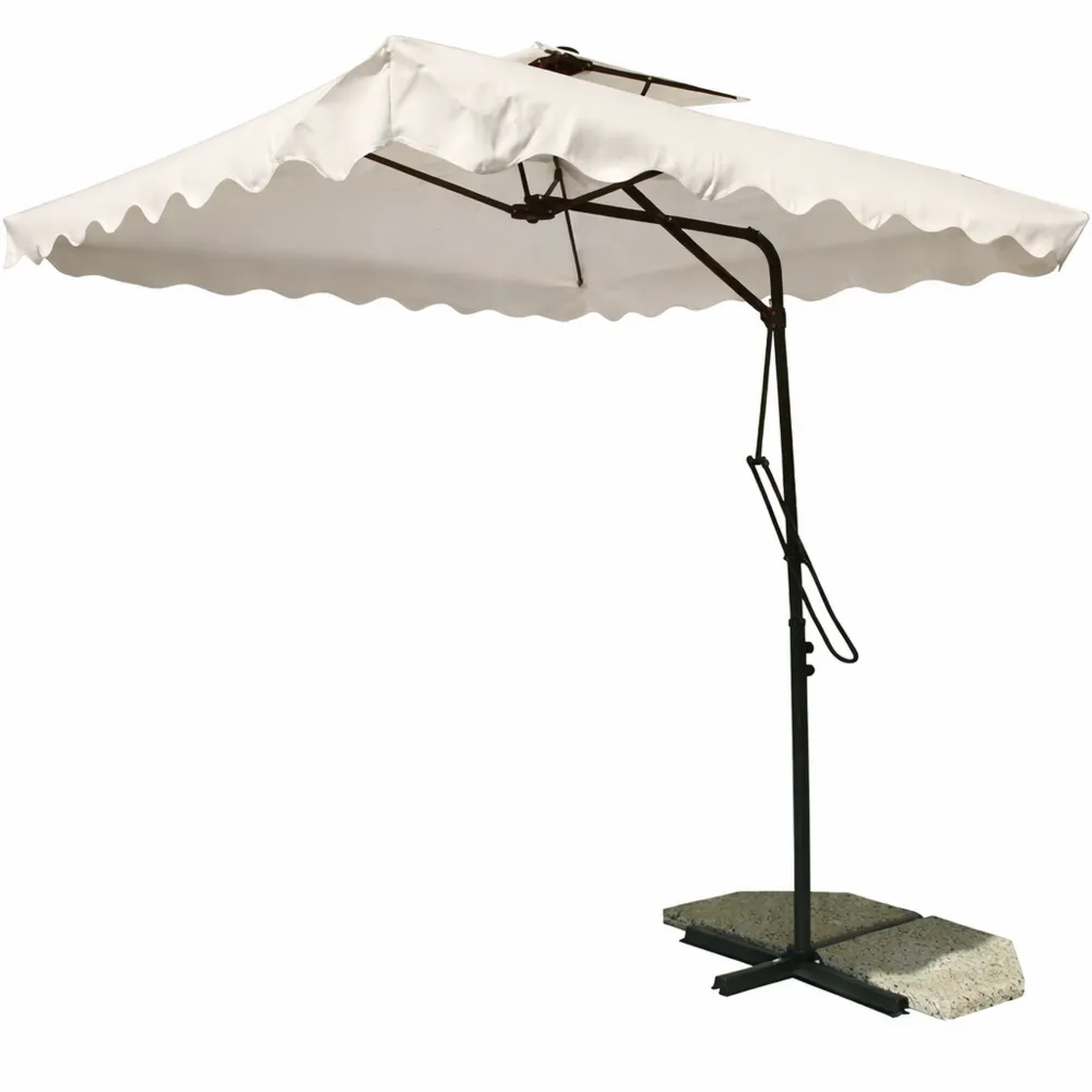 Ombrellone da Giardino Decentrato con Chiusura a Leva-Quiesden