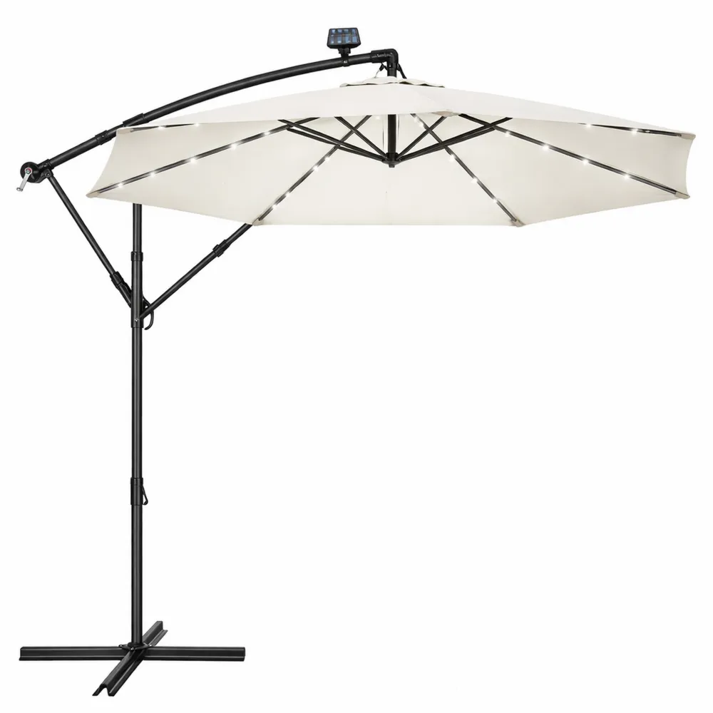 Ombrellone da Giardino con LED Solare ∅300 cm-Quiesden