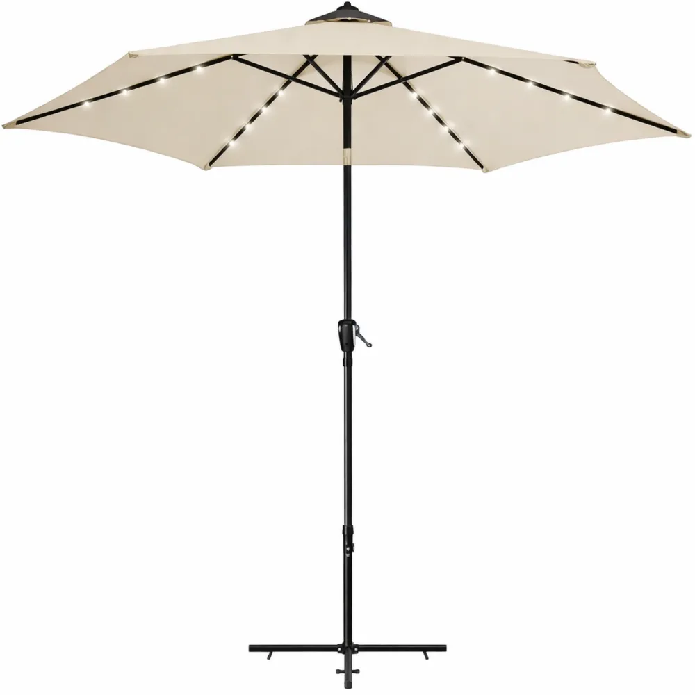 Ombrellone da Giardino con Luce LED e Protezione UV-Quiesden