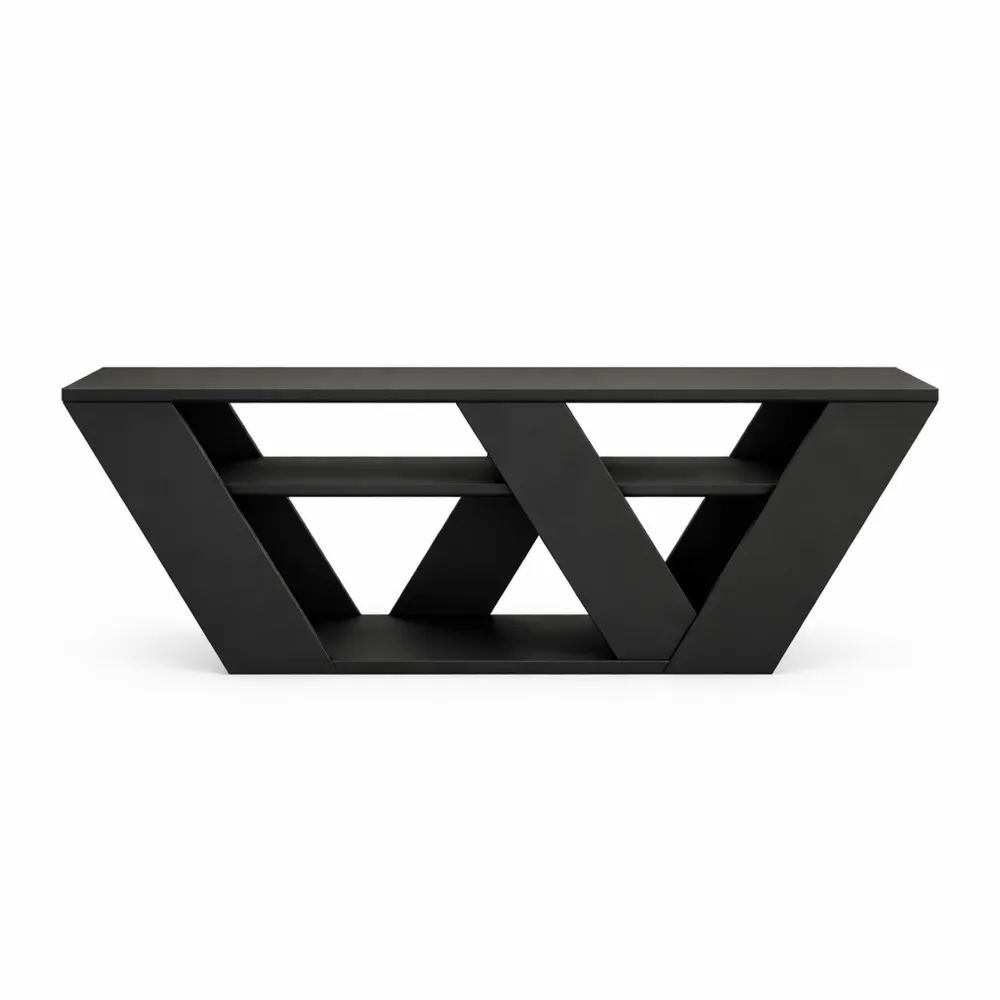 Mobile TV moderno antracite 110x30x40 cm per soggiorno-Quiesden