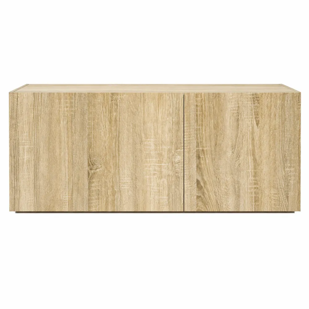 Mobile TV con Luci LED in Rovere Sonoma-Quiesden