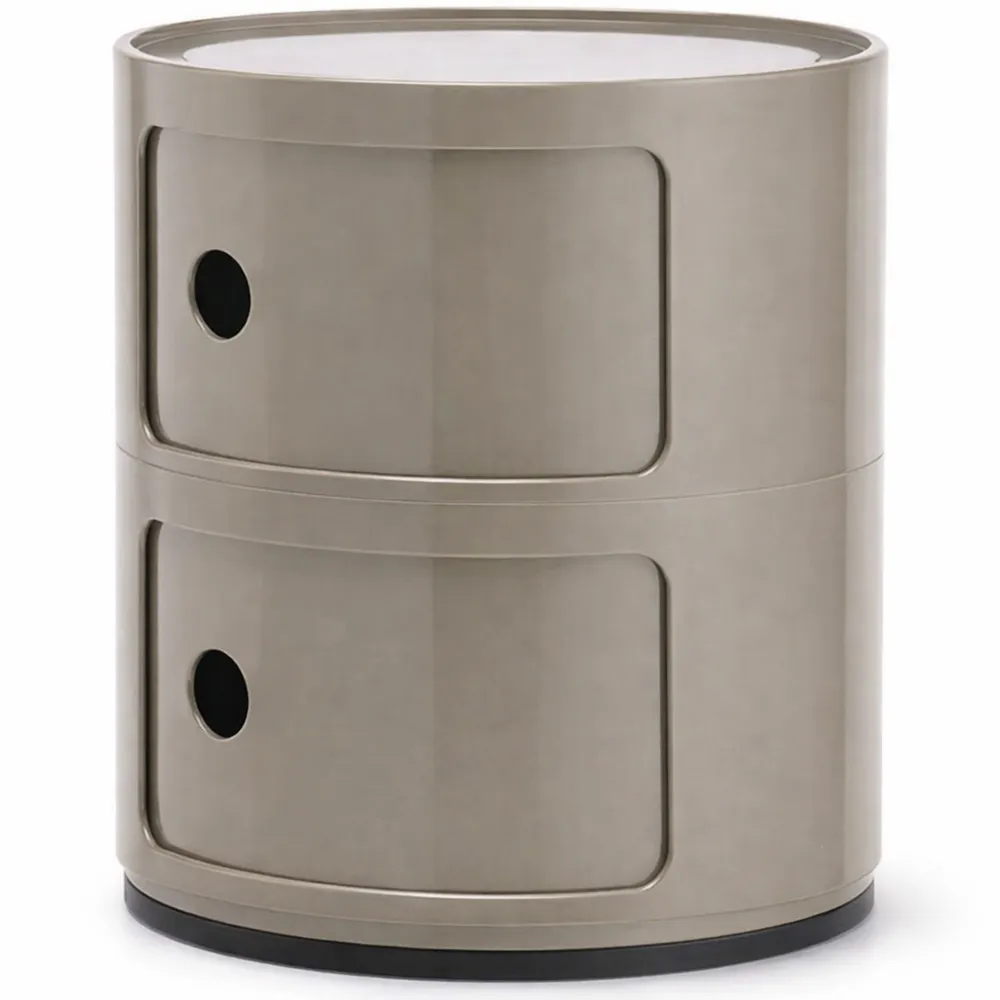 Mobile Contenitore Modulare a 2 Scomparti, Colore Tortora-Quiesden