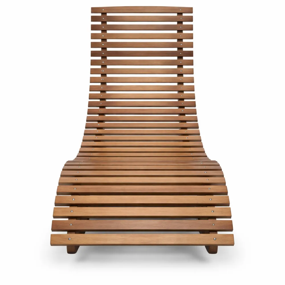 Lettino Prendisole in Legno Resistente per Giardino e Piscina-Braydenest