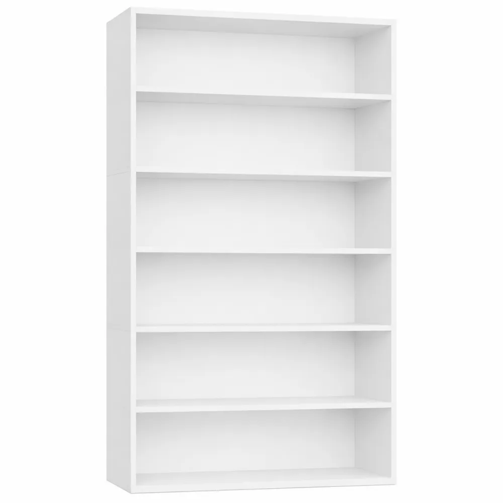 Libreria a 7 Ripiani in Legno per Soggiorno e Ufficio, 209,5 x 60 x 23,5 cm, Bianco-Braydenest