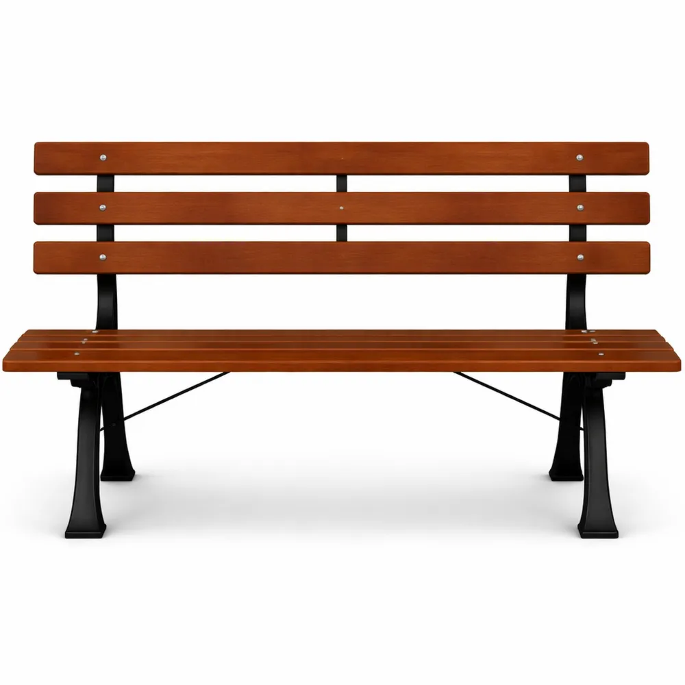 Banc de Jardin en Aluminium et Bois pour 2 Personnes