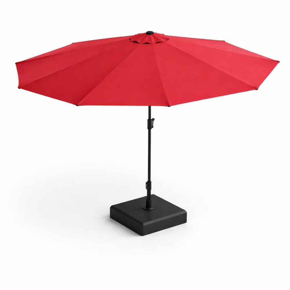 Grand parasol de jardin avec manivelle pour 6 personnes