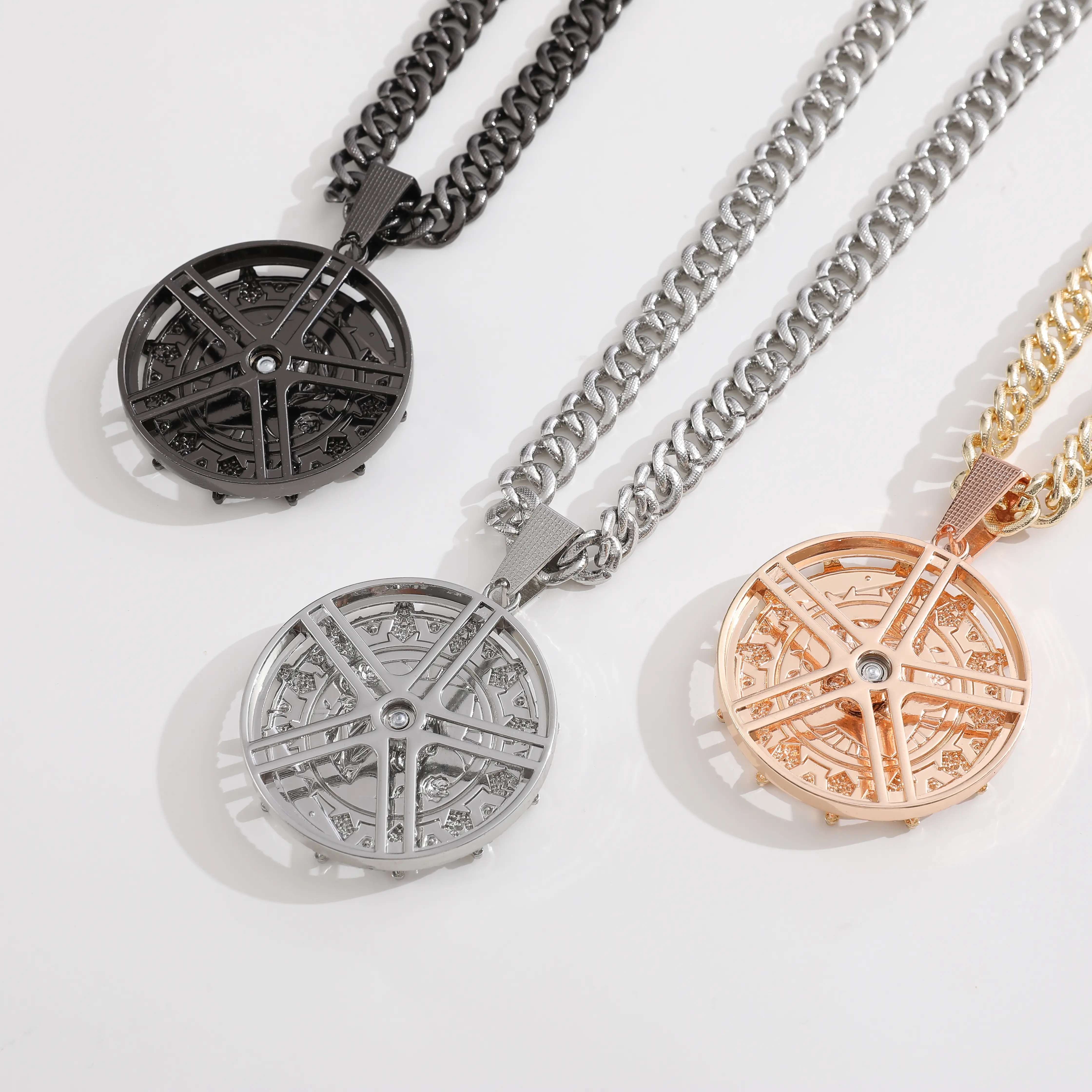 Boostbom Black Panther Rotating Pendant Necklace,