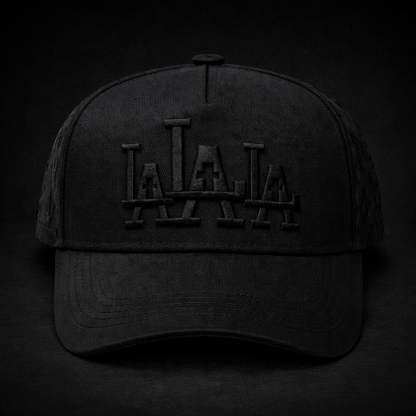 Gorra Negra LA Bordada 3D