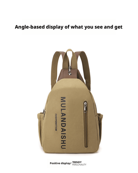 Multi-Color Casual Canvas Backpack For Everyday Use
