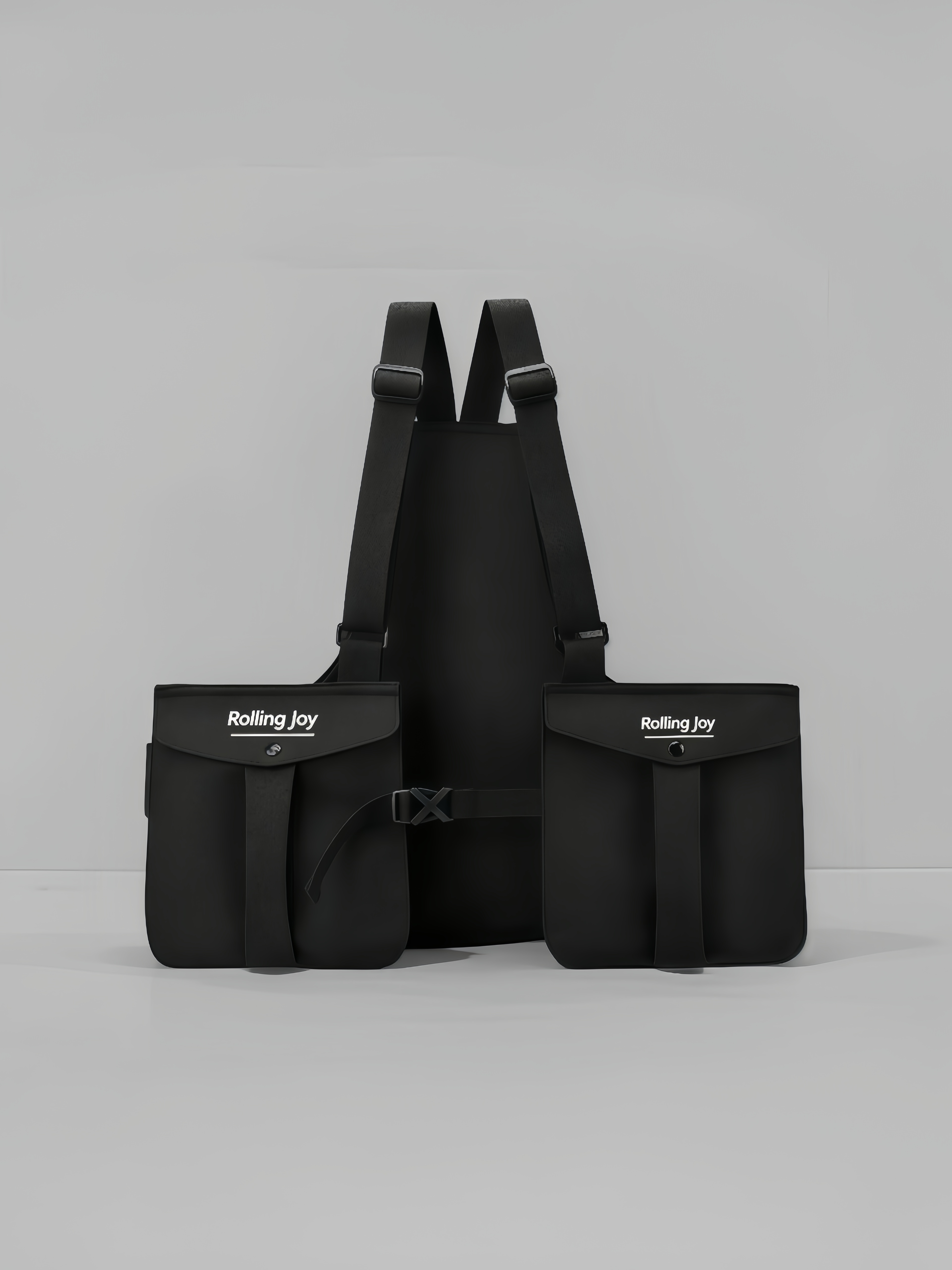 Black Tactical Chest Rig Vest Bag Multi-Pocket Functional Waist Pack