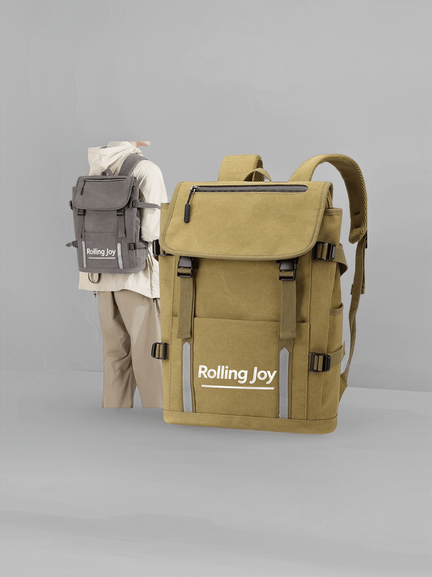 Multi-Color Vintage Canvas Backpack Casual Travel Daypack For Men