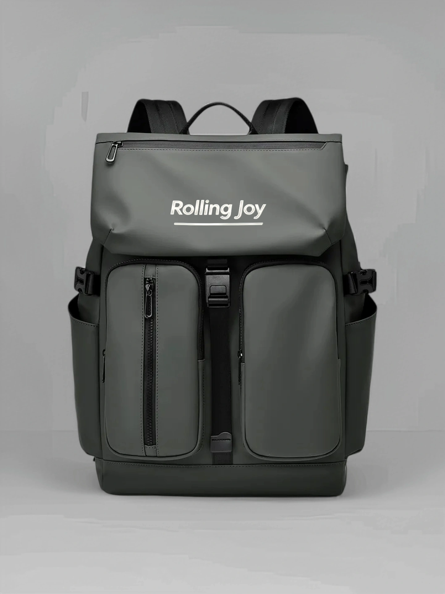 Multi-Pocket Functional Roll-Top Backpack Waterproof Business Laptop Rucksack For Men & Women