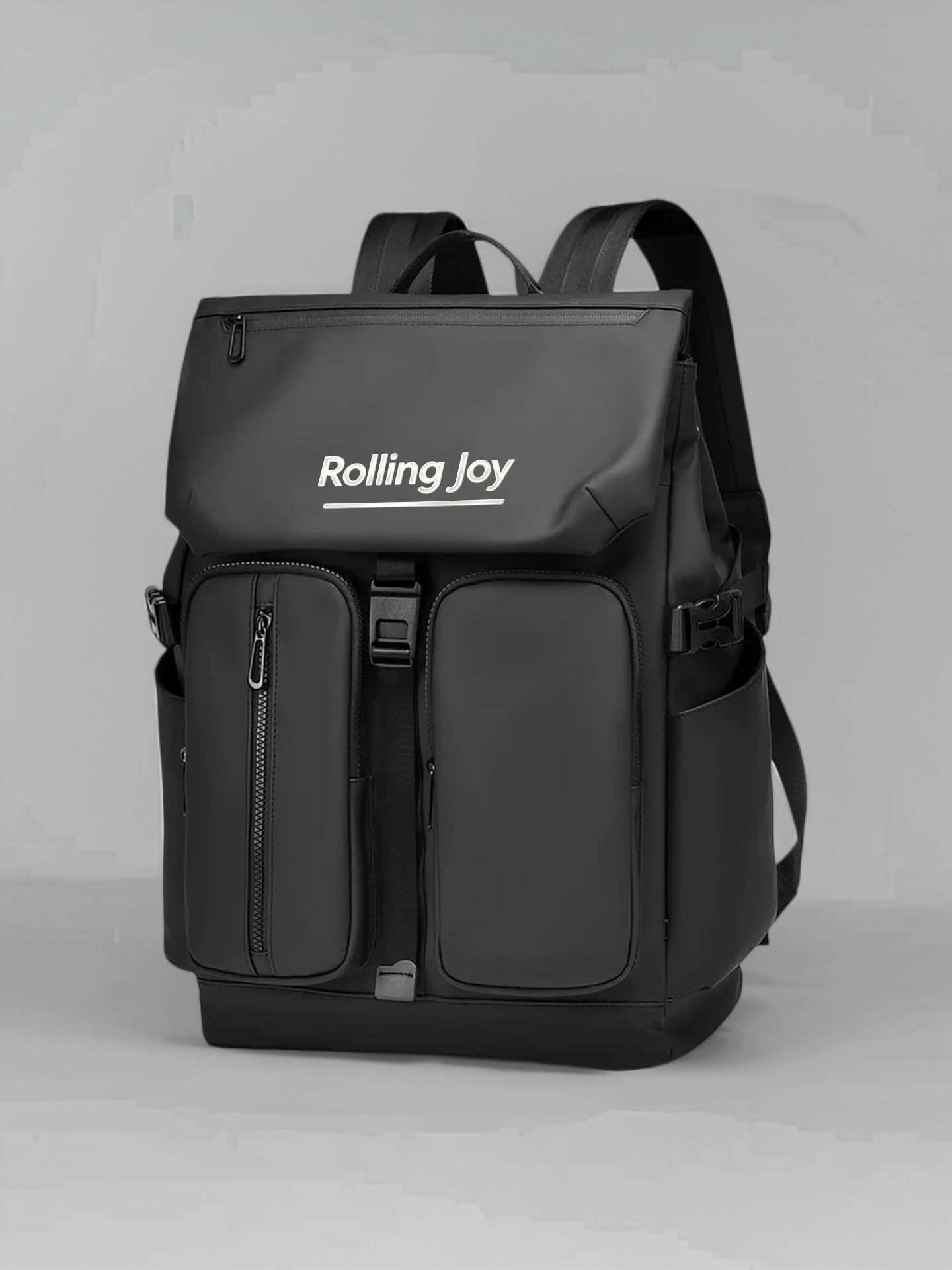 Multi-Pocket Functional Roll-Top Backpack Waterproof Business Laptop Rucksack For Men & Women