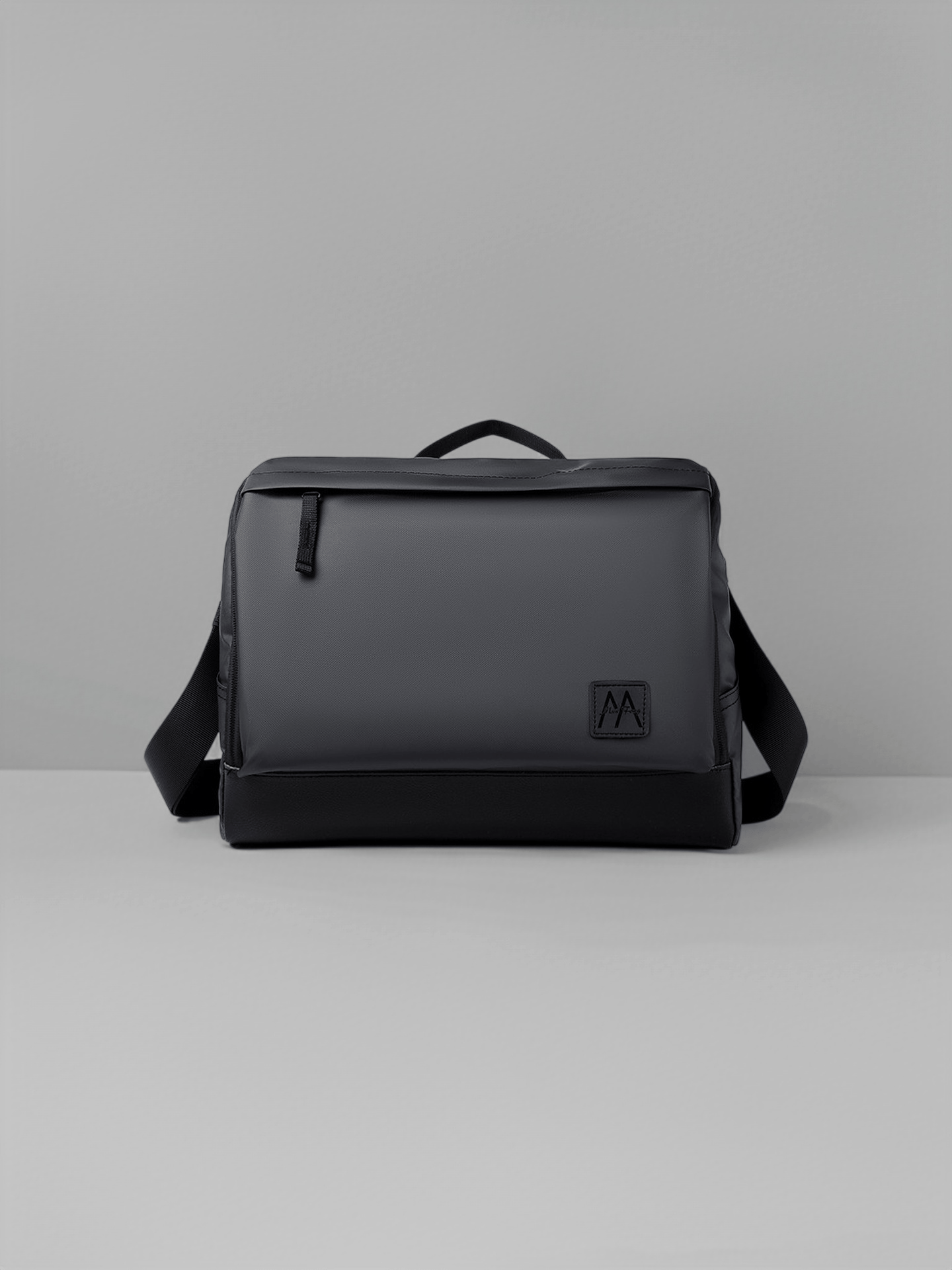 Black Casual Crossbody Bag Multi-Size Minimalist Shoulder Bag For Men