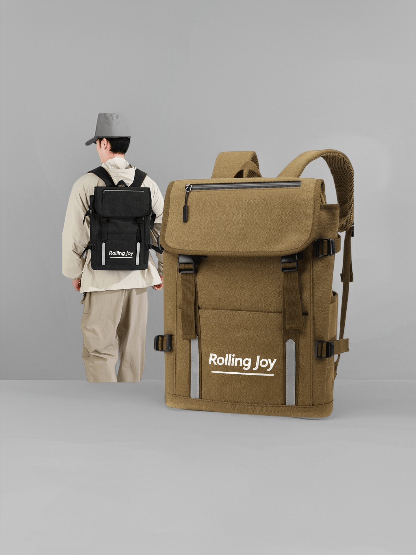 Multi-Color Vintage Canvas Backpack Casual Travel Daypack For Men