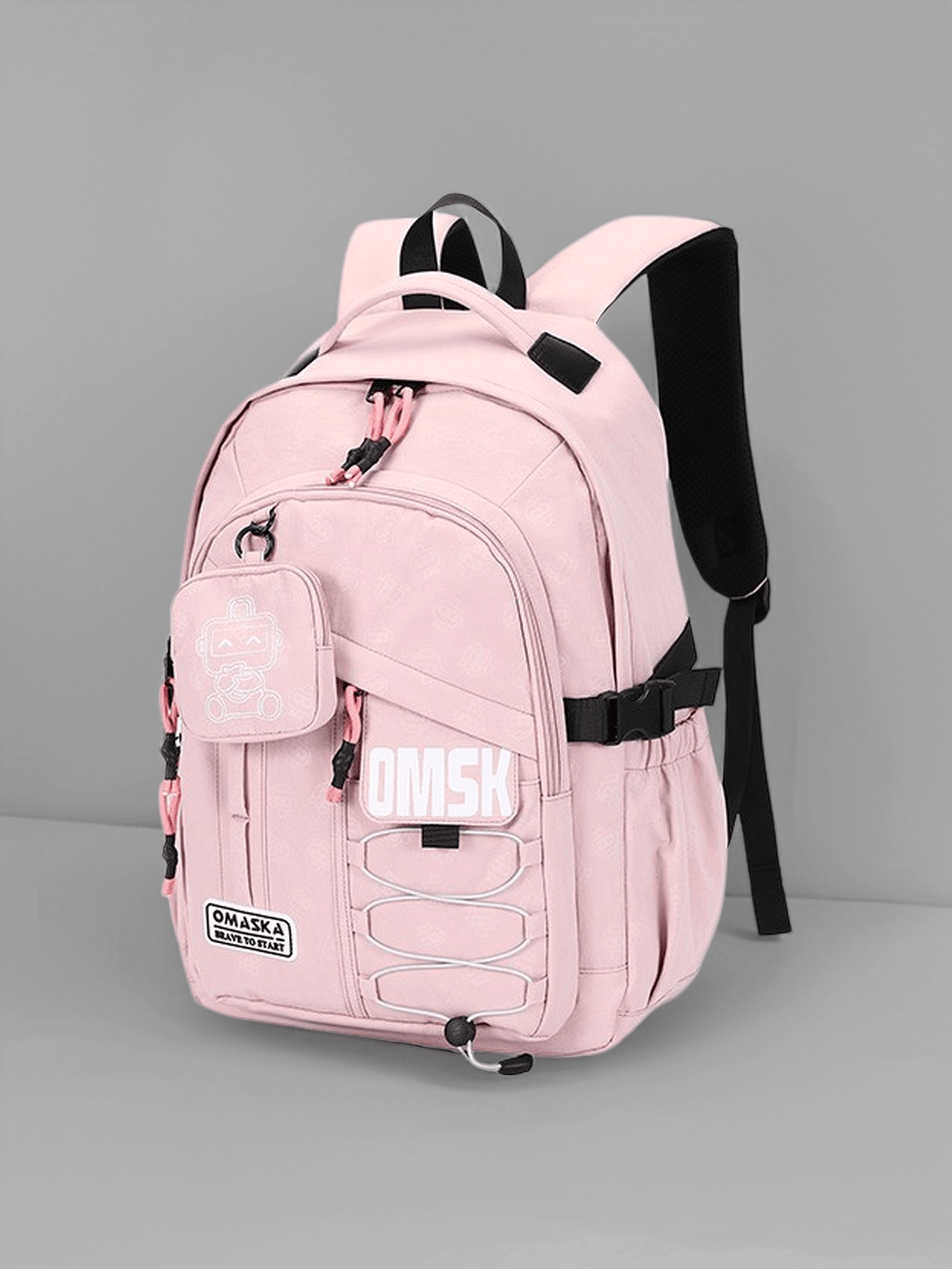 Multi-Color Functional Student Backpack Multi-Pocket Casual Daypack