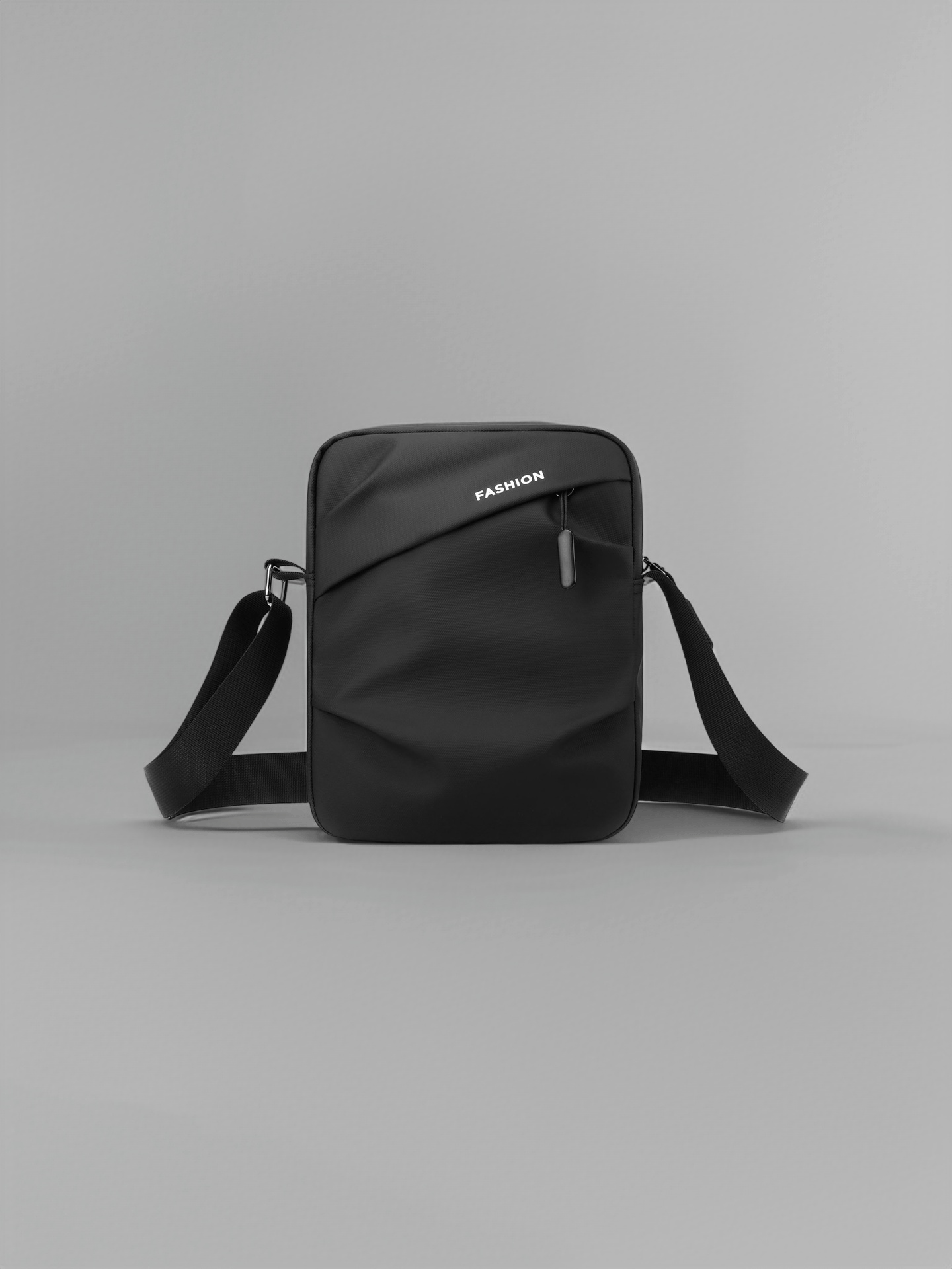Black Fashion Crossbody Bag Minimalist Casual Shoulder Bag For Men