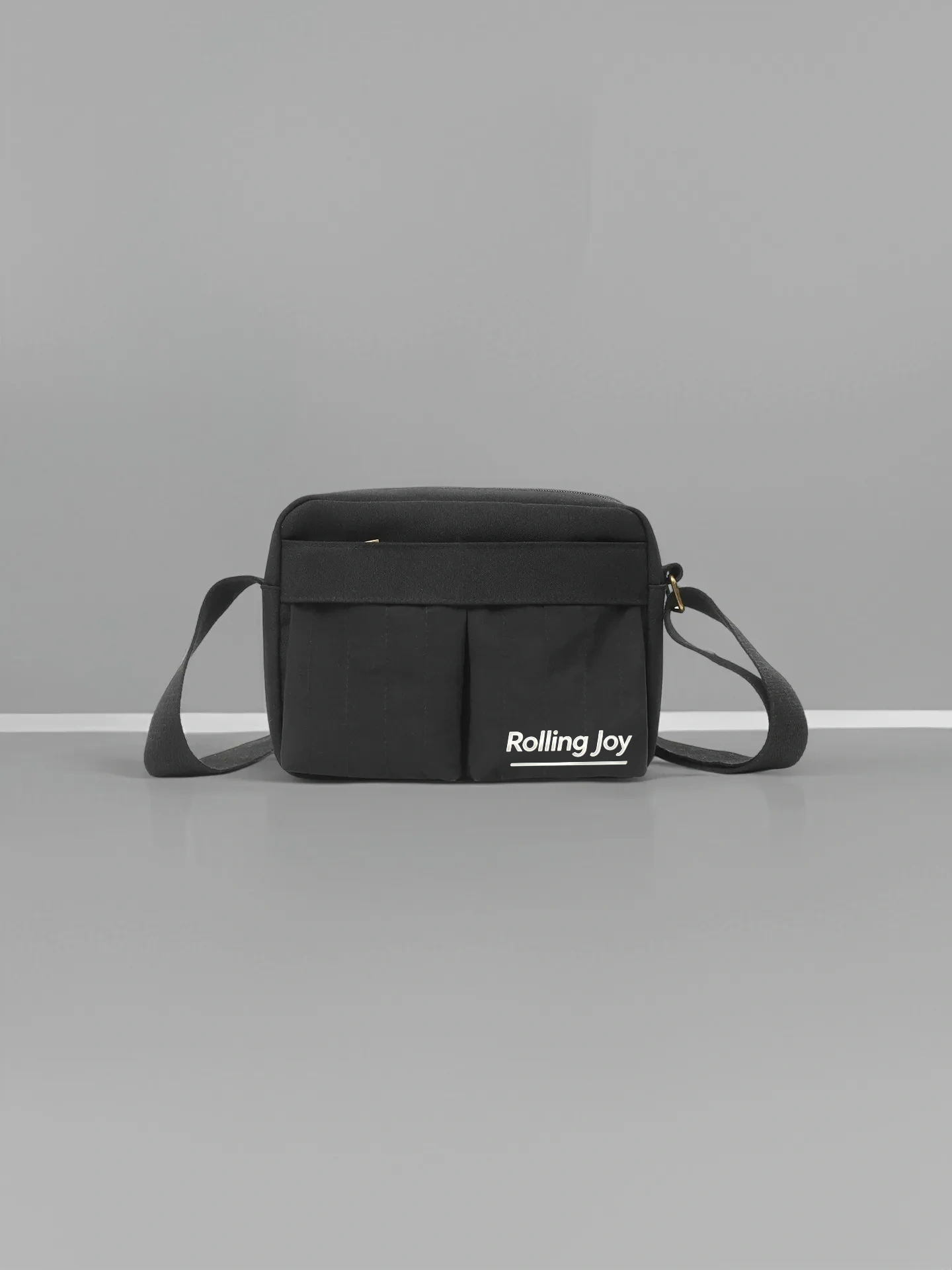 Black/Army Green Casual Crossbody Bag Multi-Pocket Canvas Shoulder Bag