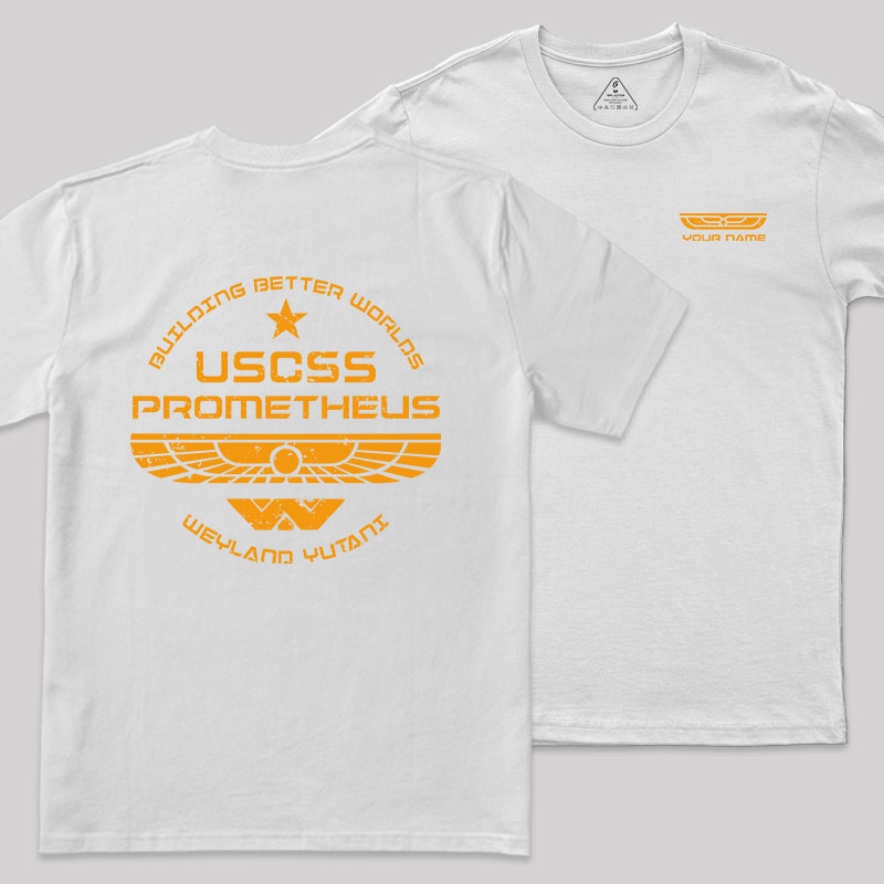 Personalized Weyland Yutani Front and Back Printed T-Shirt