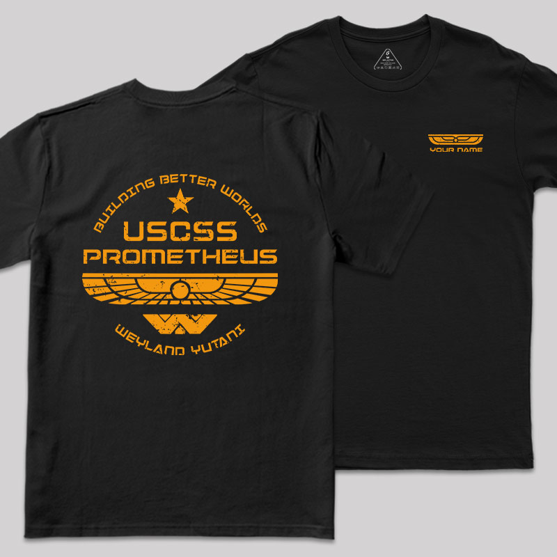 Personalized Weyland Yutani Front and Back Printed T-Shirt