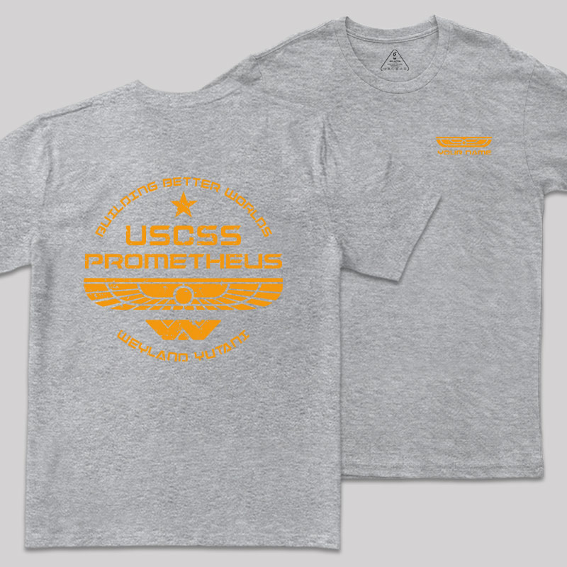 Personalized Weyland Yutani Front and Back Printed T-Shirt