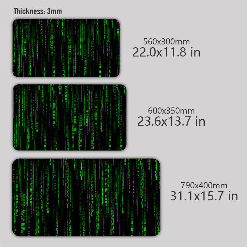 Follow the White Rabbit Black Green Design Art Geek Mouse Pad