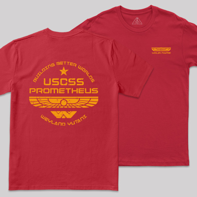 Personalized Weyland Yutani Front and Back Printed T-Shirt