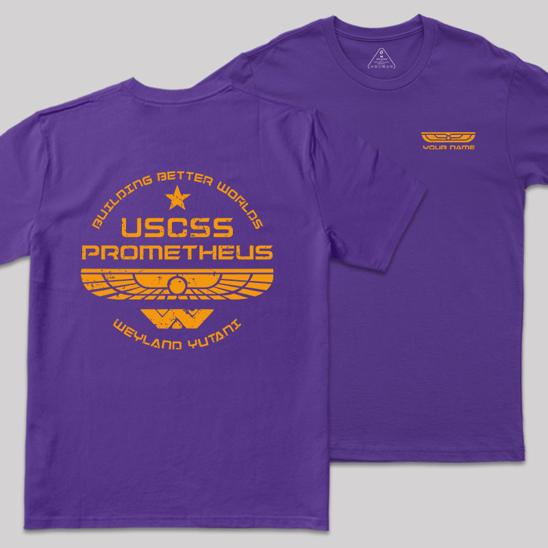 Personalized Weyland Yutani Front and Back Printed T-Shirt