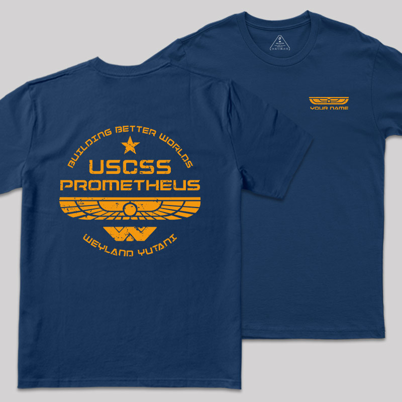 Personalized Weyland Yutani Front and Back Printed T-Shirt