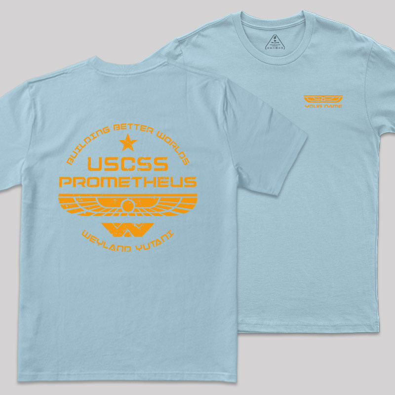 Personalized Weyland Yutani Front and Back Printed T-Shirt