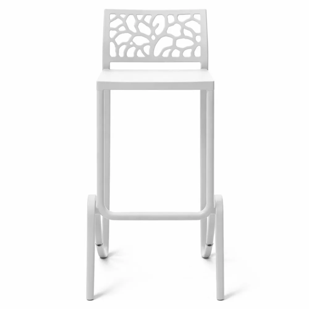 Sgabello Alto Impilabile in Polipropilene per Interni ed Esterni