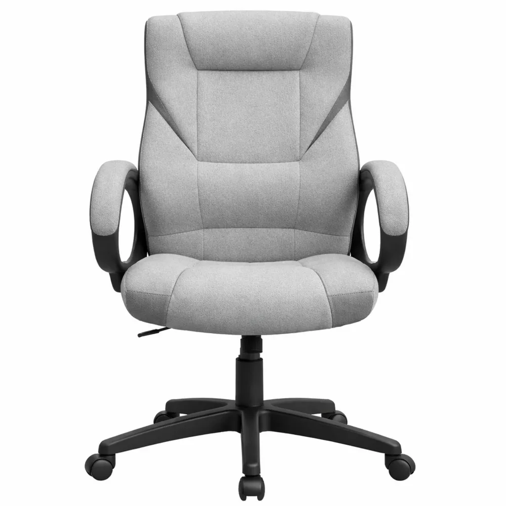 Sedia Direzionale Ergonomica, Altezza Regolabile, per Ufficio e Studio, Grigio Tortora