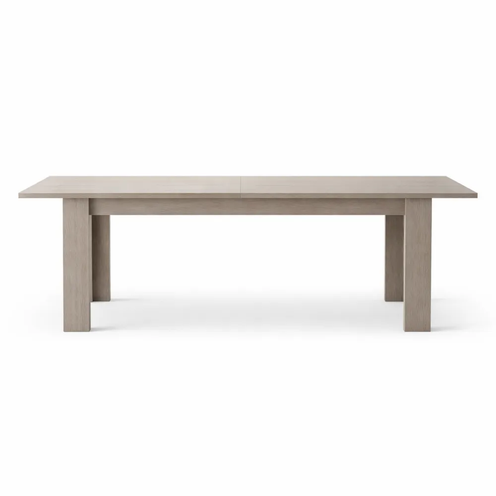 Tavolo da pranzo estensibile moderno in cemento, 160/220x88x80 cm