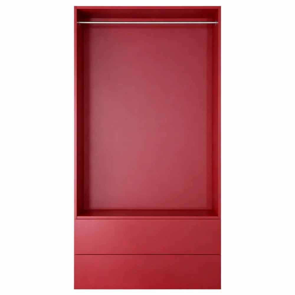 Set ingresso moderno con pannello e asta appendiabiti, finitura antracite e bordeaux