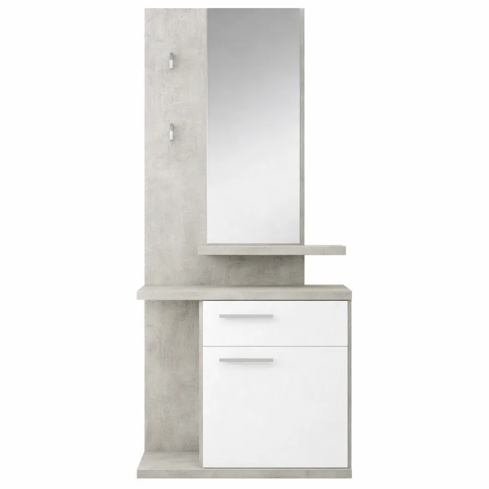 Mobile da Ingresso Salvaspazio con Specchio e Scarpiera