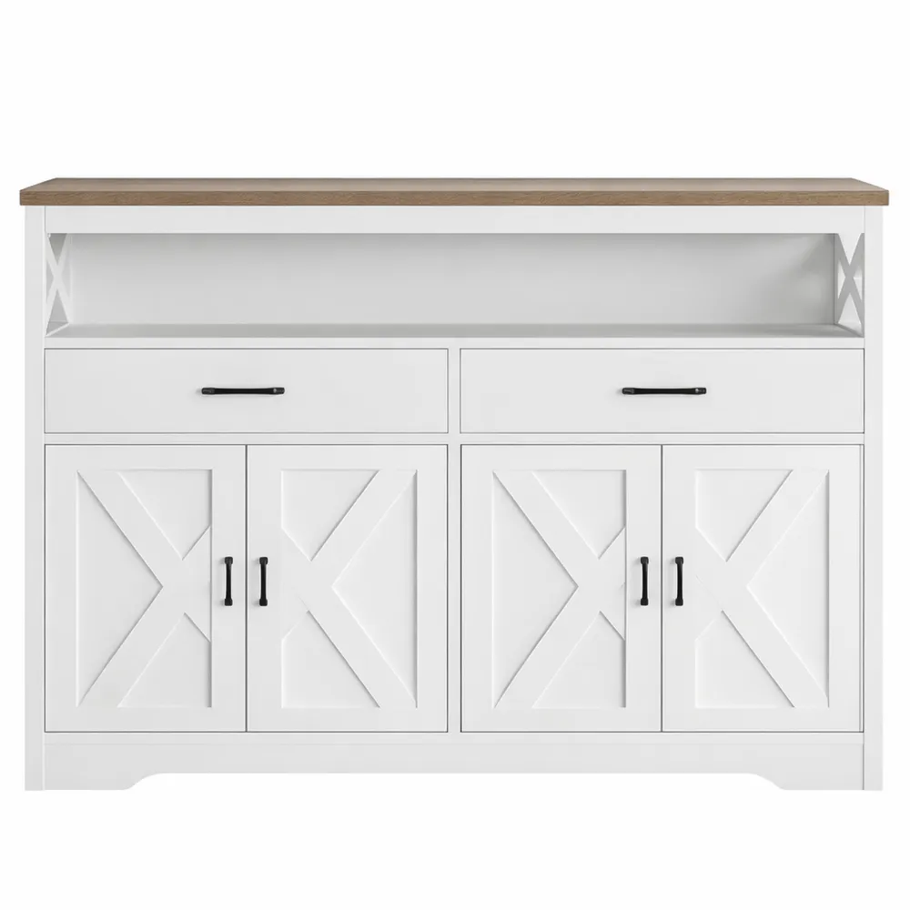 Mobile Buffet Cucina con Cassetti e Ripiani Regolabili