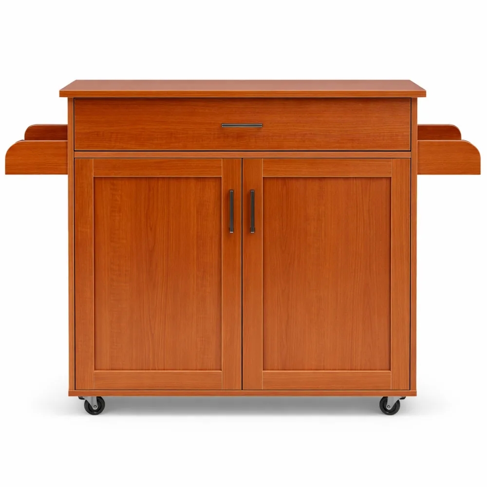 Carrello da Cucina con Ruote di Gomma e Ripiani