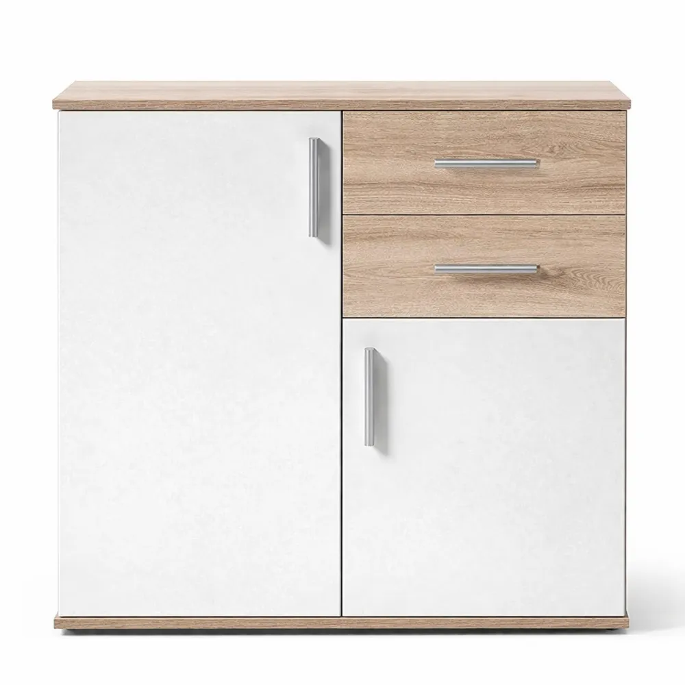 Cassettiera in Legno Laminato con Finitura Bianca