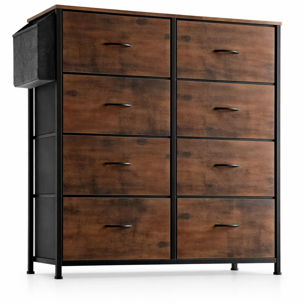 Cassettiera in Tessuto con Cassetti Grandi e Accessori