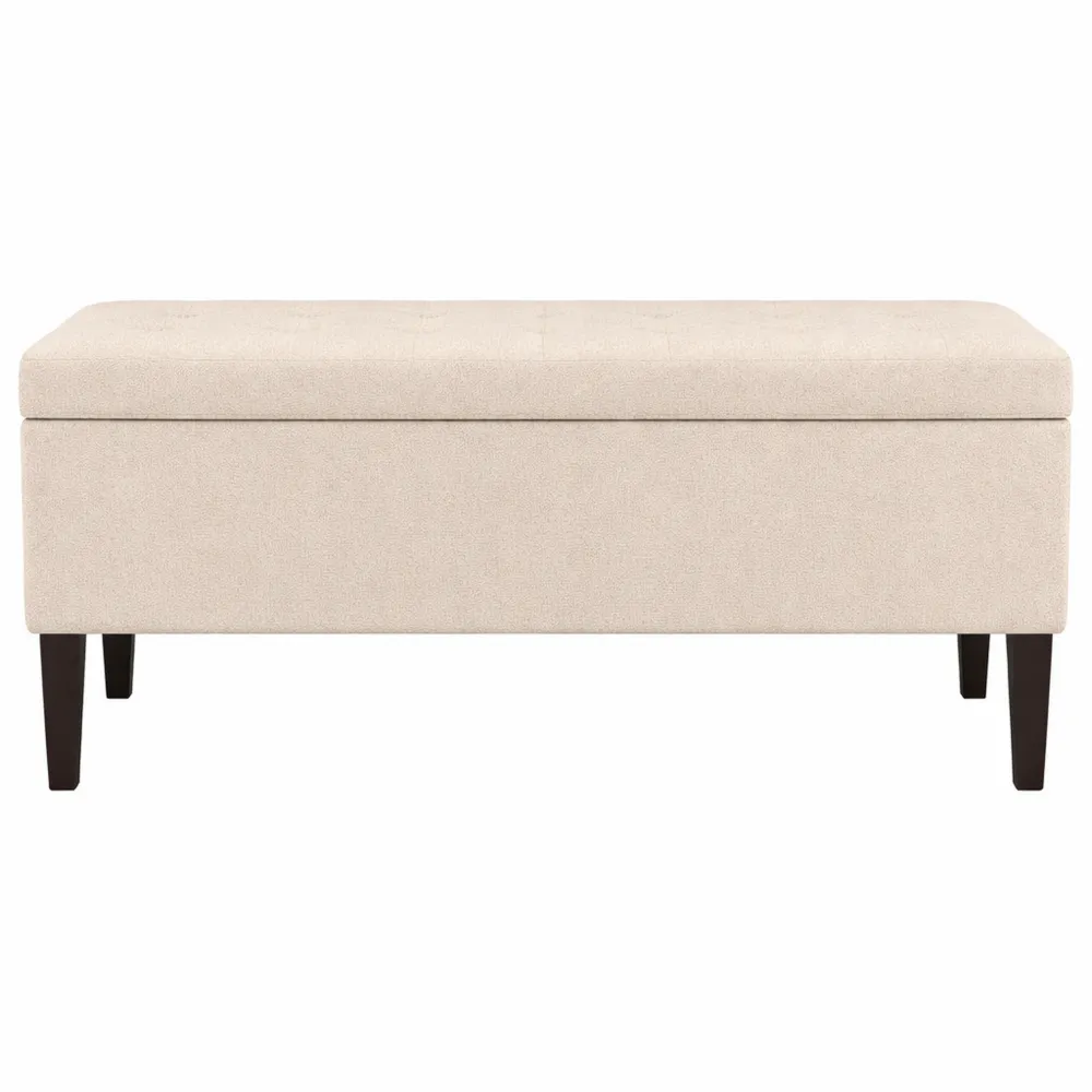 Panca Fondoletto con Vano Contenitore 57L in Poliestere, 95x38x45cm, Beige