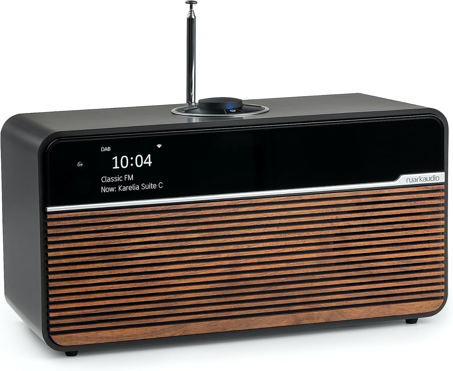 Radio WiFi Bluetooth marrón - Sintonizador FM DAB DAB Plus con aplicación UNDOK mando y reloj-Homigoyard
