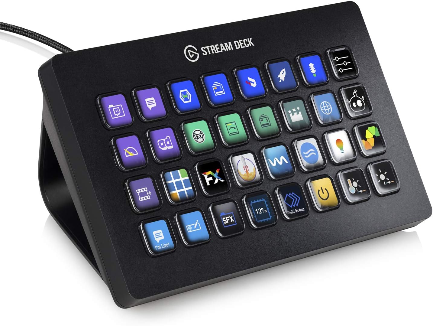 Elgato Stream Deck XL controlador de estudio - 32 teclas macro LCD para OBS Twitch YouTube Mac y PC-Homigoyard