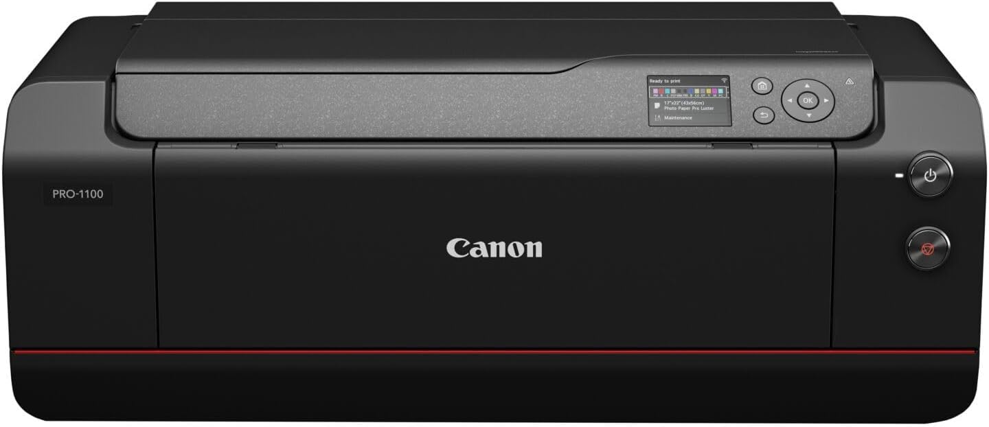 Canon ImagePROGRAF PRO 1100 - impresora fotográfica profesional A2 negra con WiFi 12 tintas y optimizador de color-Homigoyard