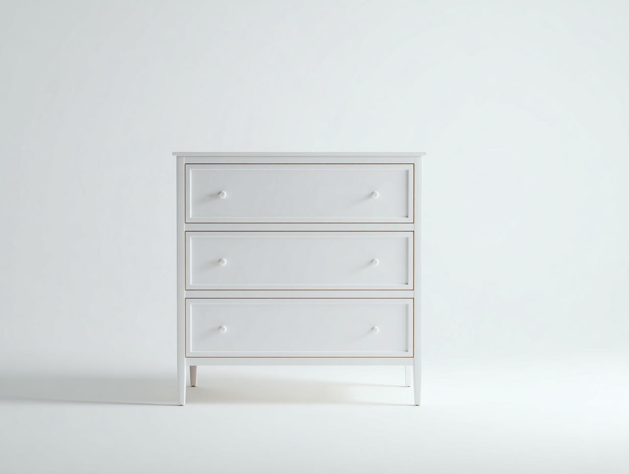 Cómodas de madera con 3 cajones 80x40x85 cm - blanco - diseño moderno-Homigoyard