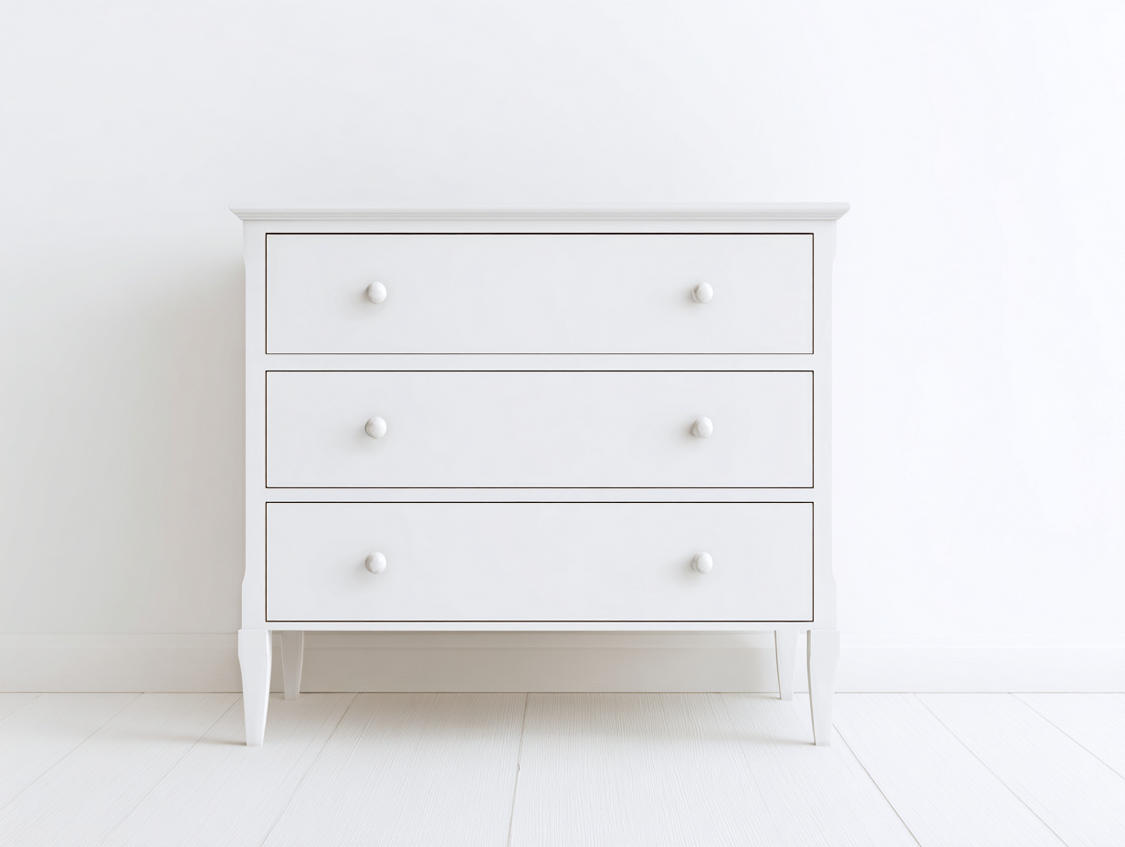 Cómodas de madera con 3 cajones 90x45x90 cm - blanco - diseño moderno-Homigoyard