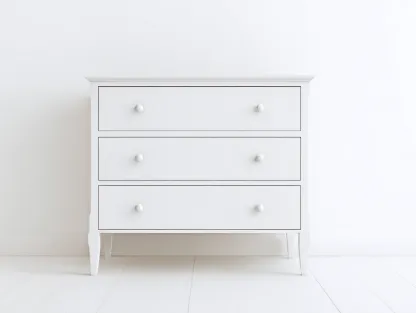 Cómodas de madera con 3 cajones 90x45x90 cm - blanco - diseño moderno-Homigoyard