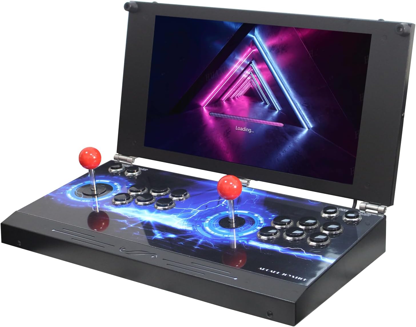 Consola arcade portátil 30000 en 1 - pantalla plegable de 19 pulgadas - caja metálica 3D con joystick retro-Homigoyard