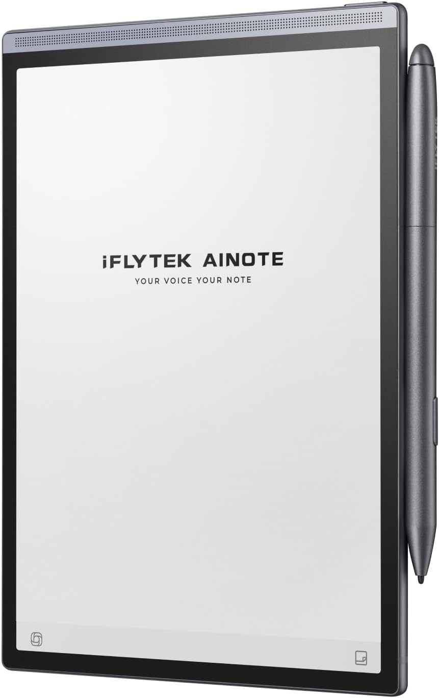 iFLYTEK AINOTE Air 2 tableta de tinta electrónica - cuaderno digital gris de 8,2 pulgadas con Wifi lápiz capacitivo y transcripción en 14 idiomas-Homigoyard