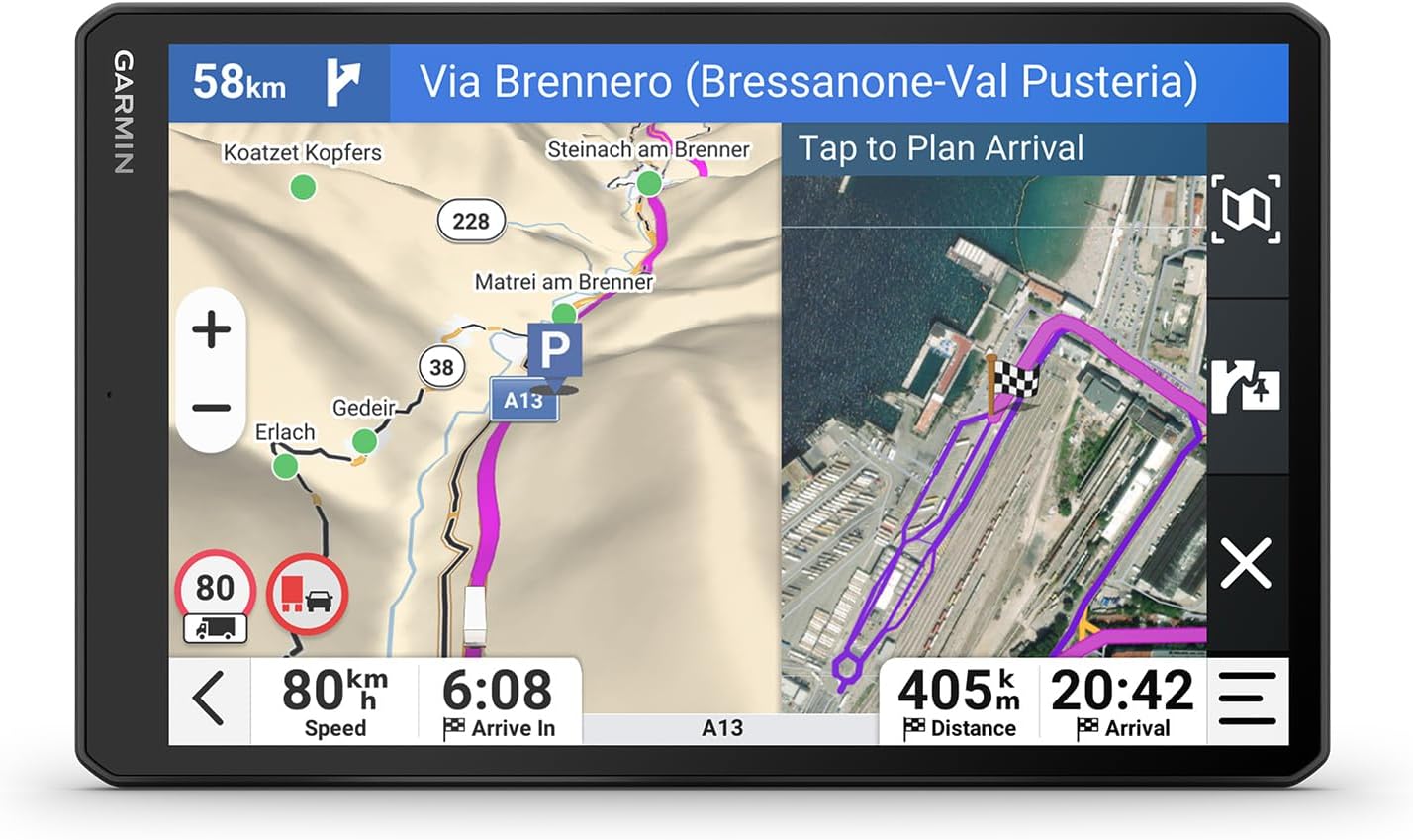 Garmin dezl LGV820 8 pulgadas - GPS para camión con pantalla brillante tráfico en tiempo real mapas de Europa voz y alertas de conducción-Homigoyard