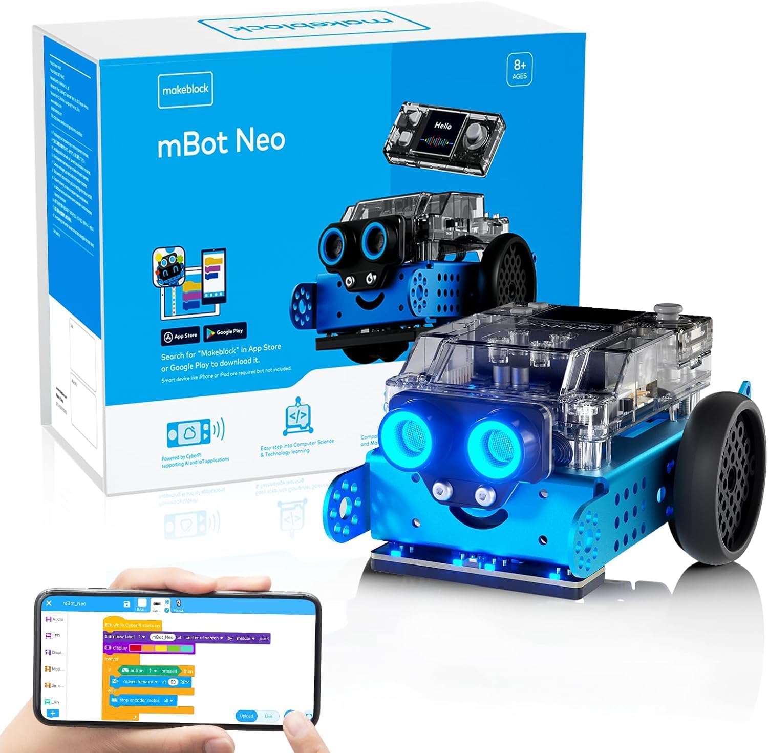 Robot programable Makeblock mBot2 - compatible con Scratch y Python - WiFi IoT IA para niños desde 10 años-Homigoyard